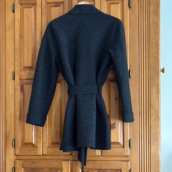LLBean Charcoal Belted Cardigan - Picture 6 of 7